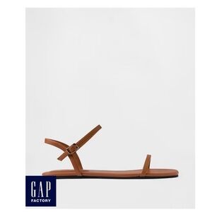 GAP Vegan Minimal Brown Strap Sandals, sz 8
